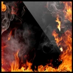 burning android application logo